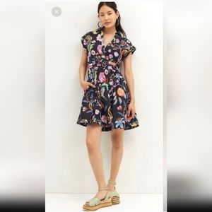 Maeve by Anthropologie black jaguar zebra dress